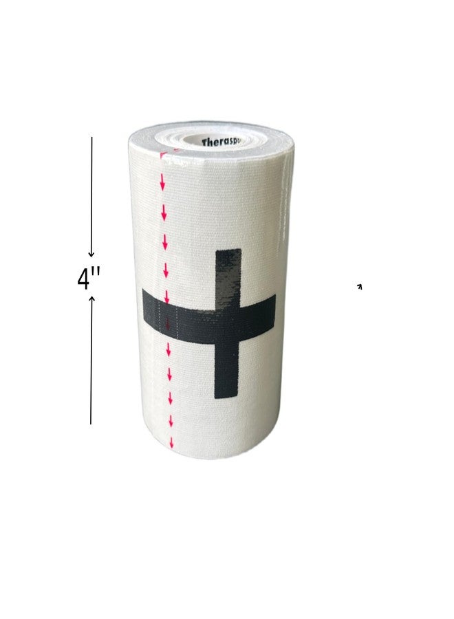 Therasports شريط لاصق لكرة القدم من ثيراسبورتس، مقاس 4 بوصات × 5.5 ياردات، بنقشة الصليب الإيماني - شريط لاصق رياضي مسيحي عريض للغاية - شديد الالتصاق وخالٍ من اللاتكس، يحمي من حروق العشب، مقاوم للماء ومرن (أبيض، 4 بوصات) - Image 5