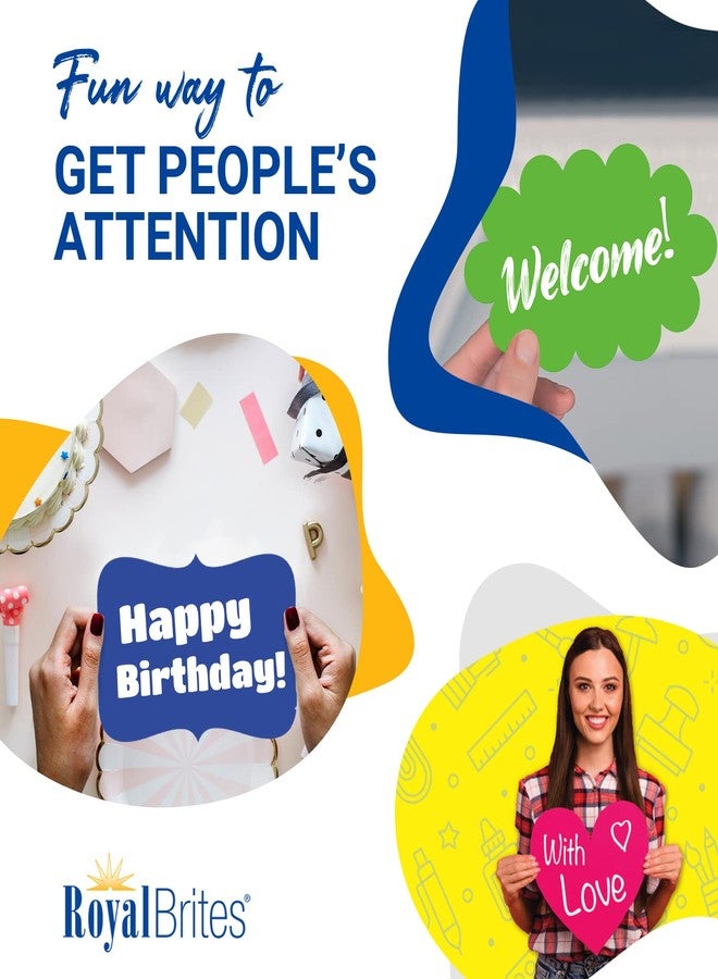 Royal Brites Assorted Neon Poster Board Shapes, Neon Sign in Multiple Shapes, Assorted Colors, 11" x 14" (5-Pack) - Image 3