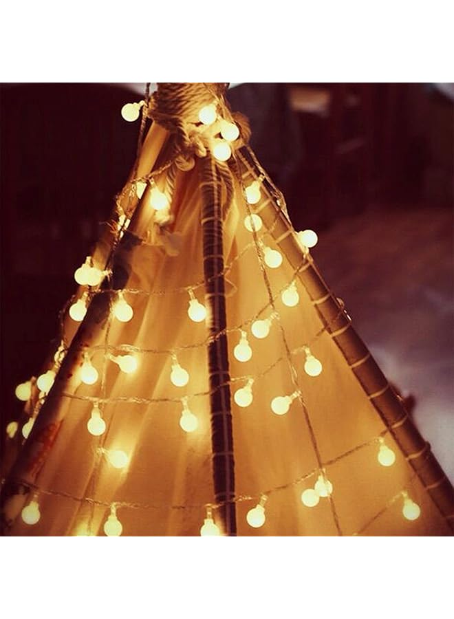 erorex 32Ft 80 Lights Outdoor String Lights Battery Operated Fairy Lights Sepak Takraw String Starry Lamp Decoration Lamp Warm White - Image 2