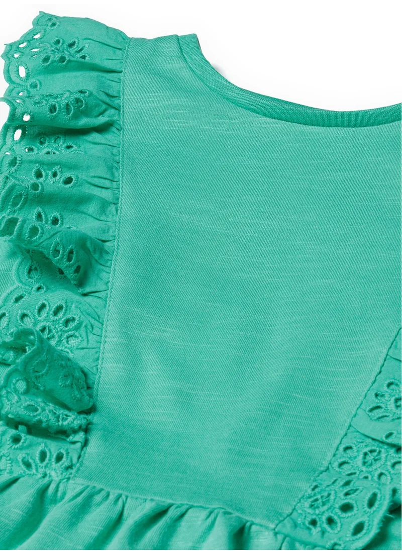 MINOTI Kids Girls Broderie Frill Dress