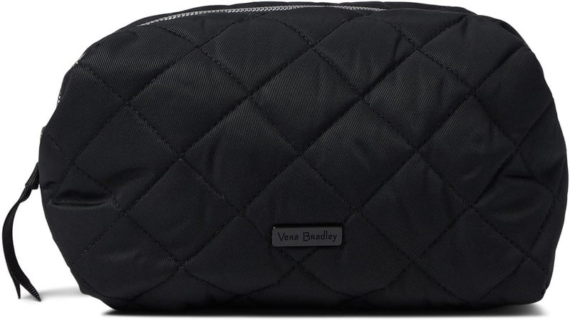 Vera Bradley حقيبة تنظيم مستحضرات التجميل المتوسطة من فيرا برادلي للنساء، أسود، مقاس واحد