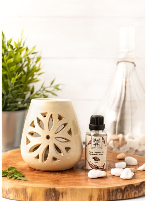 Handcrafted Pottery Aroma Oil Burner —  (Color & Design May Vary)