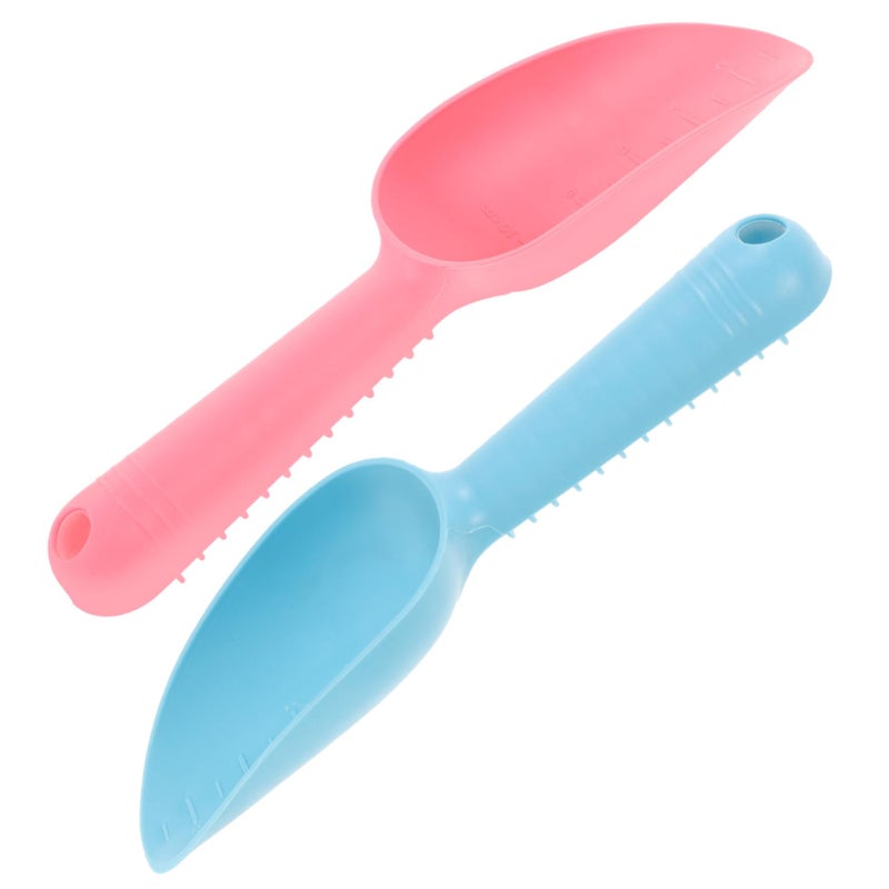 2 Piece Plastic Garden Trowel Set Ergonomic Handles Indoor Outdoor Flowerpot Shovel Scoop Tools - Image 2