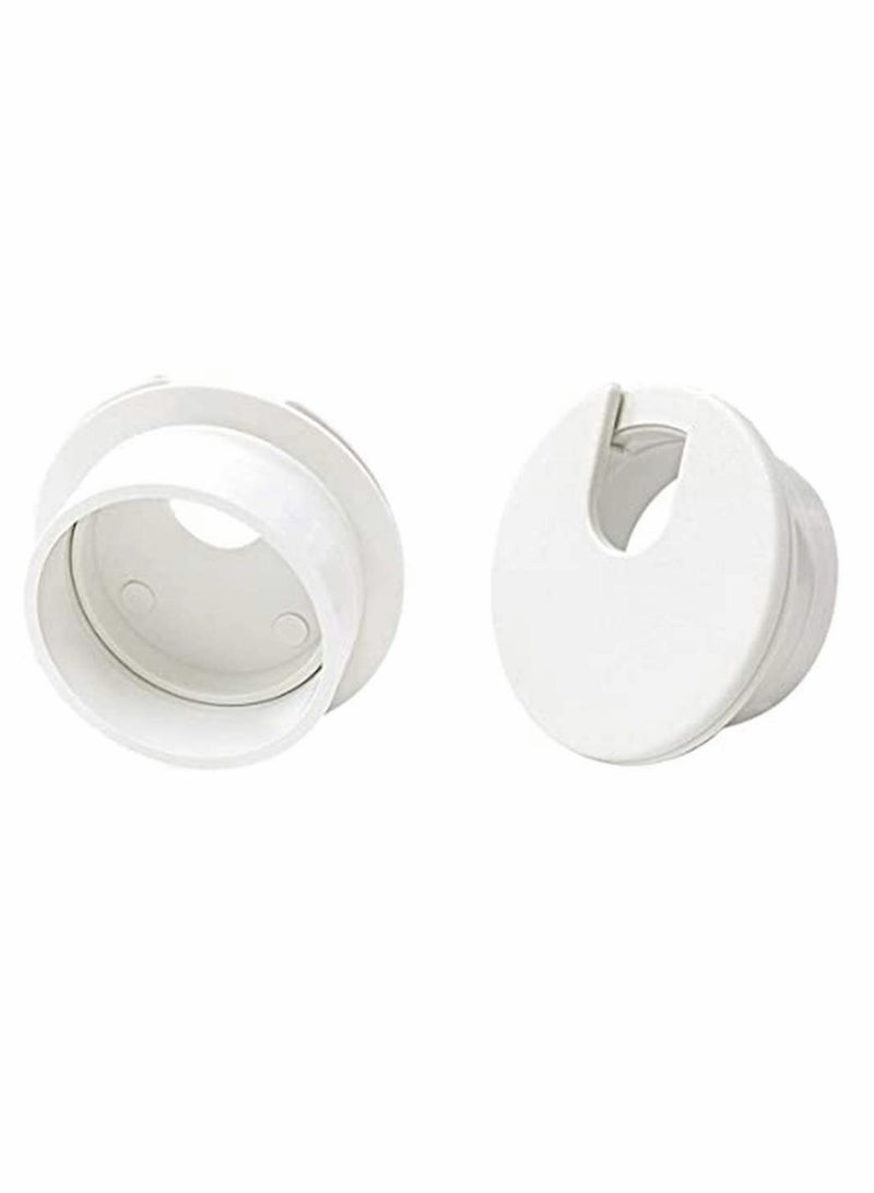 6pcs Desk Cable Grommets 138 inch Plastic Hole Covers for Home Office Wire Management White - Image 5