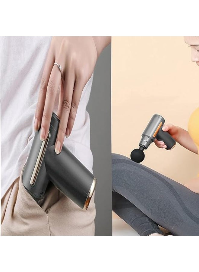 Mini Deep Tissue Massage Gun – Handheld Muscle Massager with 4 Heads and 6 Speeds for Pain Relief and Relaxation - Image 5