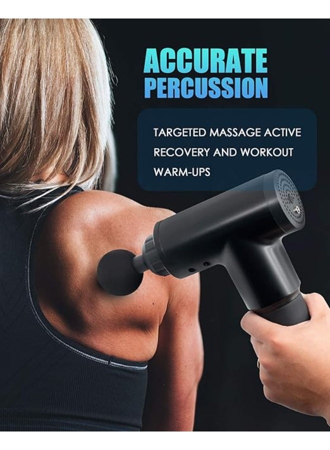Mini Deep Tissue Massage Gun – Handheld Muscle Massager with 4 Heads and 6 Speeds for Pain Relief and Relaxation - Image 4