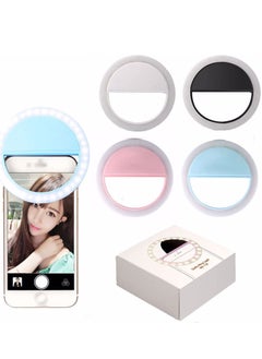 ELTRAZONE Selfie Ring Light , Rechargeable Portable Clip-On Phone LED Ring Light- 4 Colours Camera Light - Phone Photography Camera Selfie Light- Girls Make Up Ring Light (Pink 90mins)  - Image 4