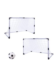 RollsTimi  Set Of 2 Kids Soccer Mini Goals With Ball And Pump 61x92x48cm  - Image 1