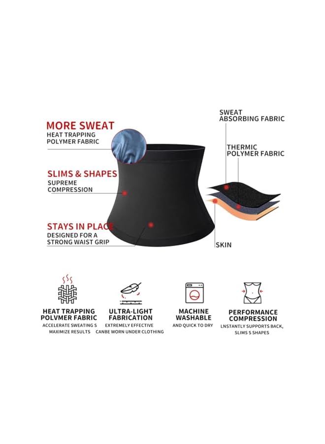 S-TOP HALAMODO Bodybuilding Waist Trainer Sweat-Inducing Yoga Belt with Adjustable Dual Pressure for Abdominal Compression and Waist Slimming (98 * 27cm) - Image 3