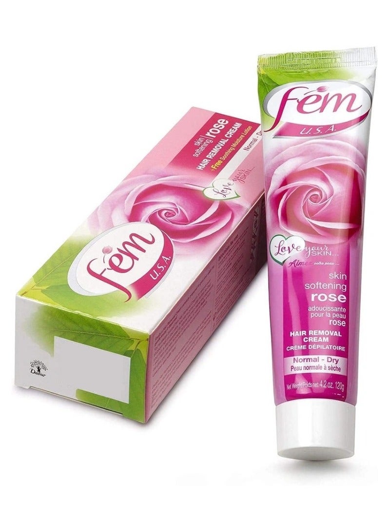 فيم كريم إزالة الشعر لتنعيم البشرة بالورد 120 غ - Image 1