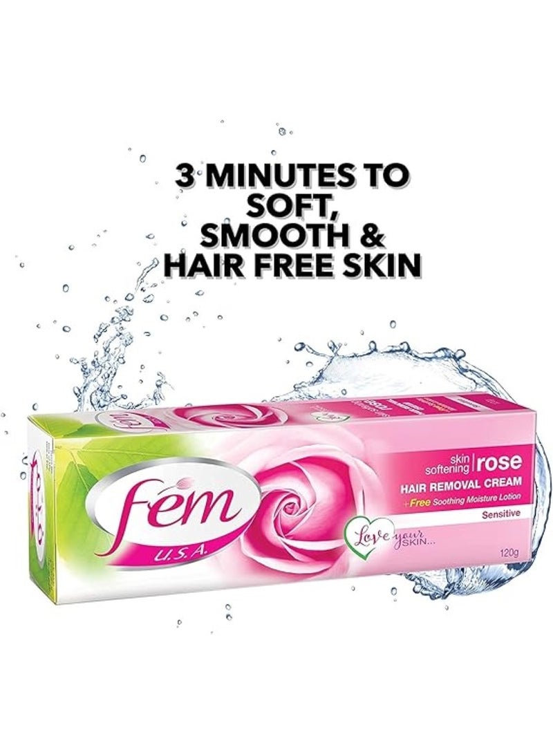 فيم كريم إزالة الشعر لتنعيم البشرة بالورد 120 غ - Image 3