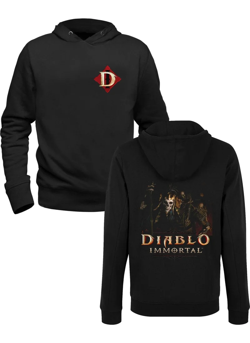 Alfa Tshirt Diablo Immortal Front Back Printed Black Sweatshirt