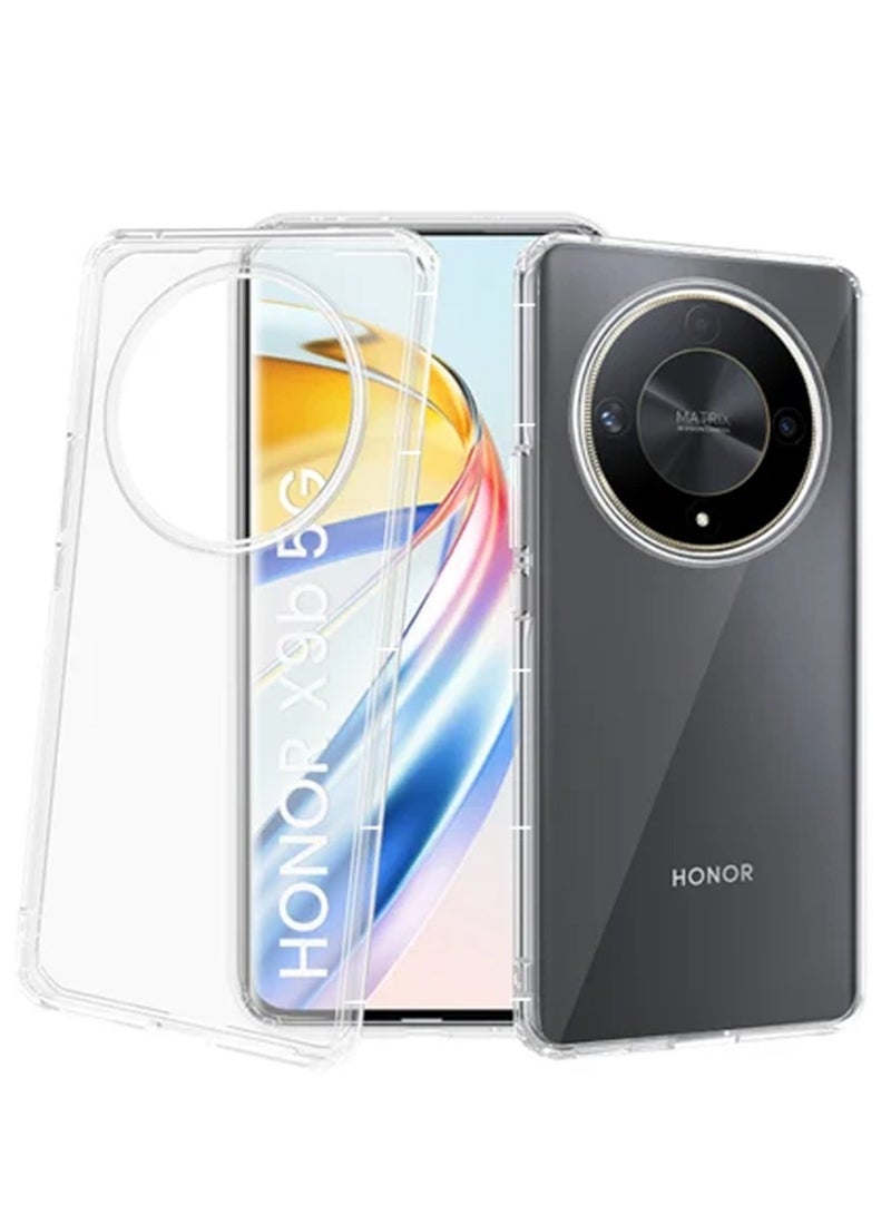 Techie Honor X9b TPU Soft Corner Ultra Slim Clear Case Shockproof Anti Fingerprint Transparent Protective Back Cover - Image 1
