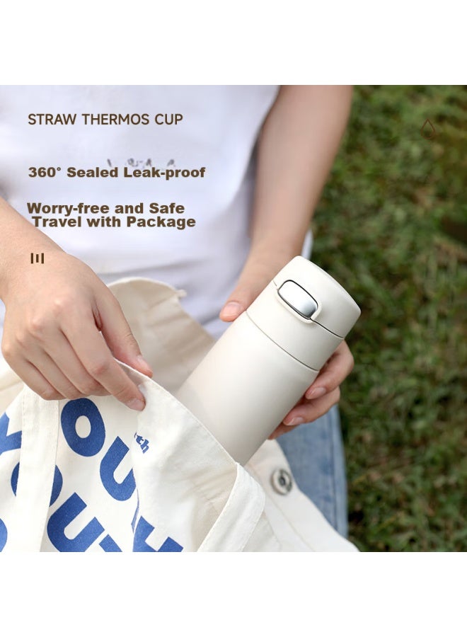 Peacock Pea Insulated Tumbler With Straw, Stylish Stainless Steel Portable Water Bottle For Pregnant Women, Ladies, Students And Childre - Image 3