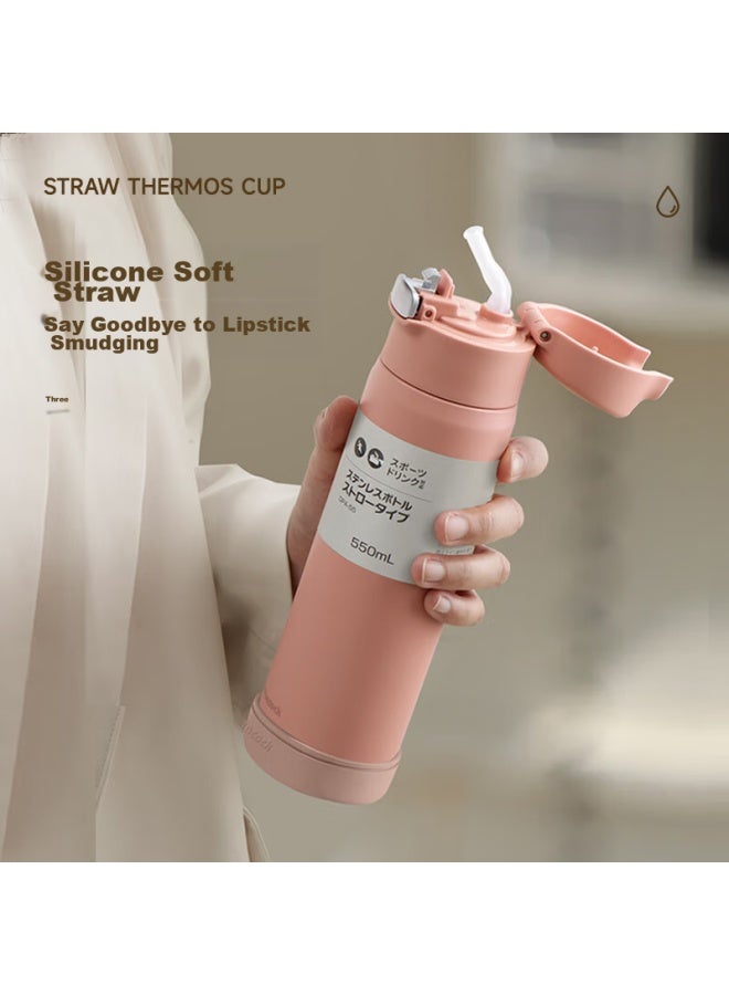 Peacock Pea Insulated Tumbler With Straw, Stylish Stainless Steel Portable Water Bottle For Pregnant Women, Ladies, Students And Childre - Image 4