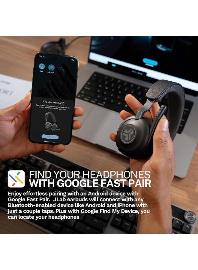 JLab Epic Work Wireless Headset with Microphone - Image 4