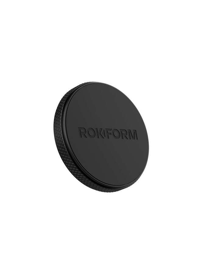 Rokform - Low Pro Magnetic Phone Mount, 1-Inch Phone Magnet for Car, 3M VHB Adhesive Holder Mounts to Almost Any Flat Surface, Compatible with All Cases (Black) - Image 1