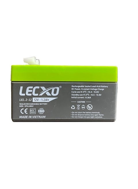 LECXO 12v 1.2Ah Lead Acid Battery,  Used Emergency Lighting Systems Security and Alarm Systems Small-scale Electronics Backup Power for Communication Devices Remote Monitoring Systems Small Appliances