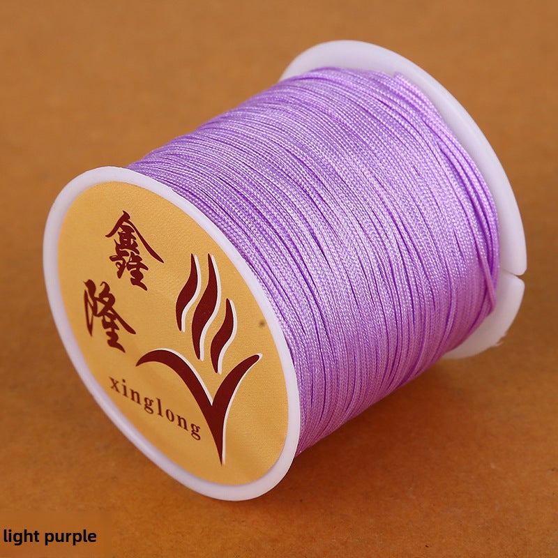 Hot Sale No.72 Taiwan Jade Cord DIY 0.8mm Chinese Knot Jewelry String The light purple line is about 50 meters long