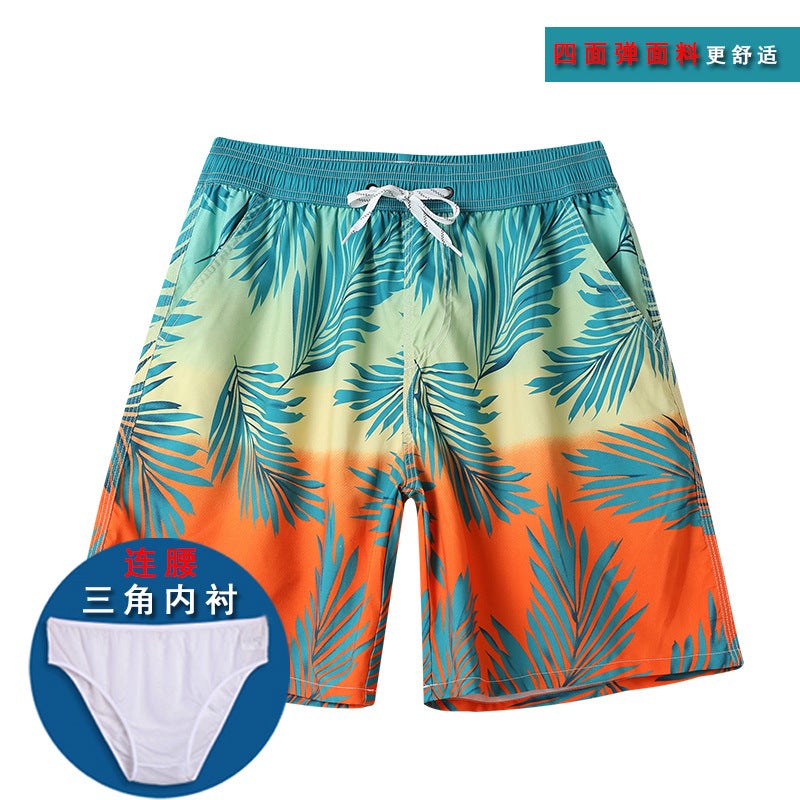 Beach Pants For Men, Spring Swimming Trunks, Water Park Beach Couple Vacation Suits, Loose Shorts For Women - Image 1