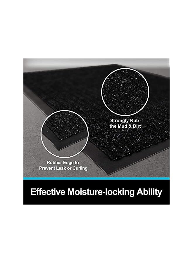 The Bros 2 Pack Door Mat Outdoor Indoor, Waterproof Anti-Slip Durable Rubber Doormat Low-Profile Design Floor Front Doormat Rugs for Entryway,Patio,Garage,High Traffic Areas (19.6 * 31.5 inch, Grey) - Image 5