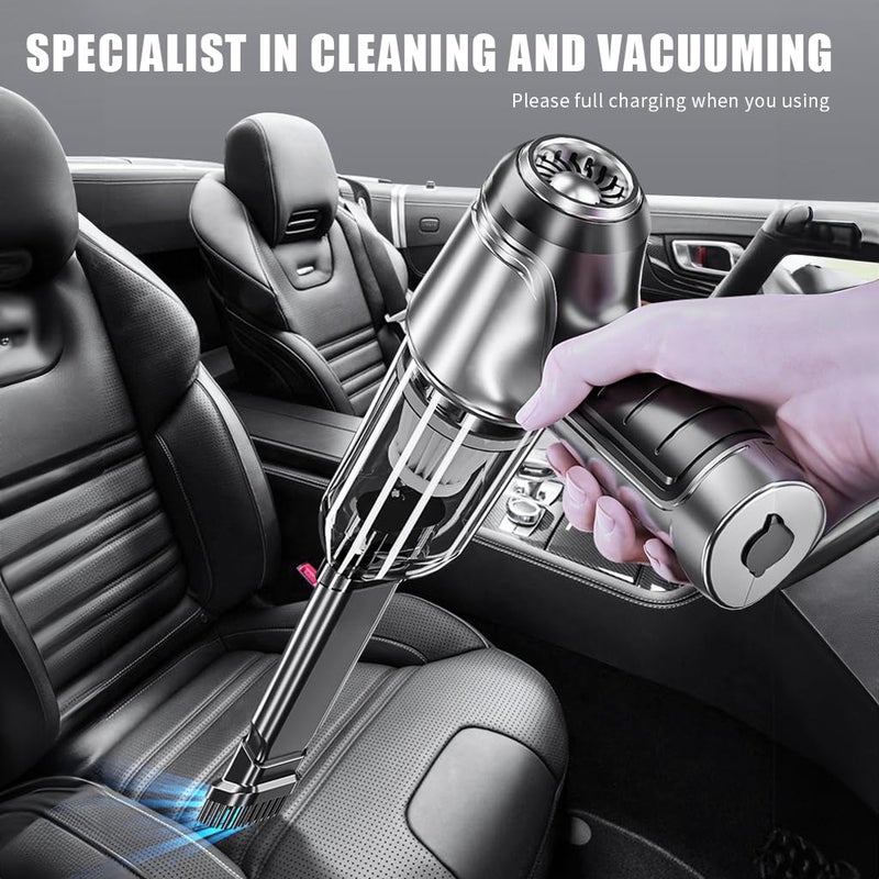Verilux Electric Compressed Air Duster 19000PA Handheld Cordless Air Duster 120W 35500RPM Car Vacuum Cleaner Multi Nozzle 4000mAh Cordless Air Blower Dust Cleaner for Home Computer Cleaner Keyboard Duster - Image 3