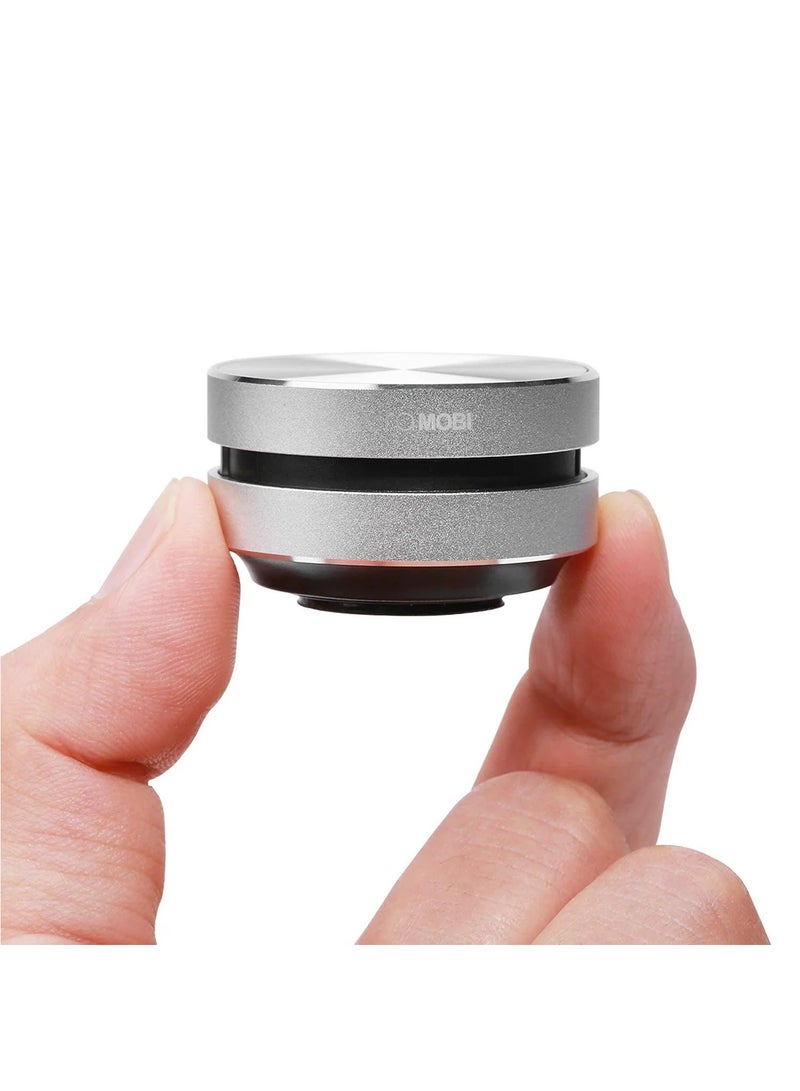 دورا موبي مكبر صوت صغير بتقنية البلوتوث، مكبر صوت لاسلكي محمول بتقنية التوصيل العظمي، صوت جهير ستيريو، مكبرات صوت محمولة إبداعية، مشغل موسيقى صغير الحجم متوافق مع أجهزة iPhone وiPad والأجهزة اللوحية للمنزل والسفر (فضي) - Image 2