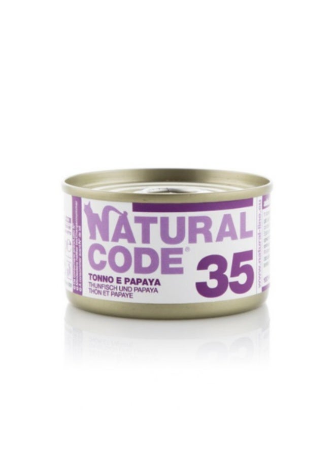 Natural Code 35 Tuna and Papaya Soft Jelly Wet Cat Food 85g