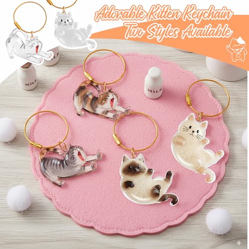 OGNWFUNK 2Pcs Cat Hair Keepsake Bottles, Pet Hair Keychain for Collecting Hair, Furever Gift for Pet Lovers, Cat Keychain Memory Keepsake - Image 5