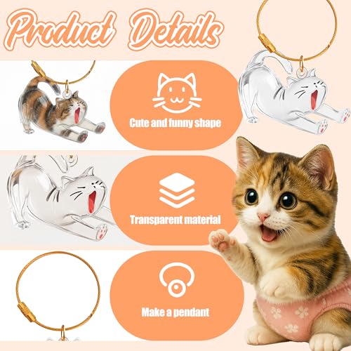 OGNWFUNK 2Pcs Cat Hair Keepsake Bottles, Pet Hair Keychain for Collecting Hair, Furever Gift for Pet Lovers, Cat Keychain Memory Keepsake - Image 4