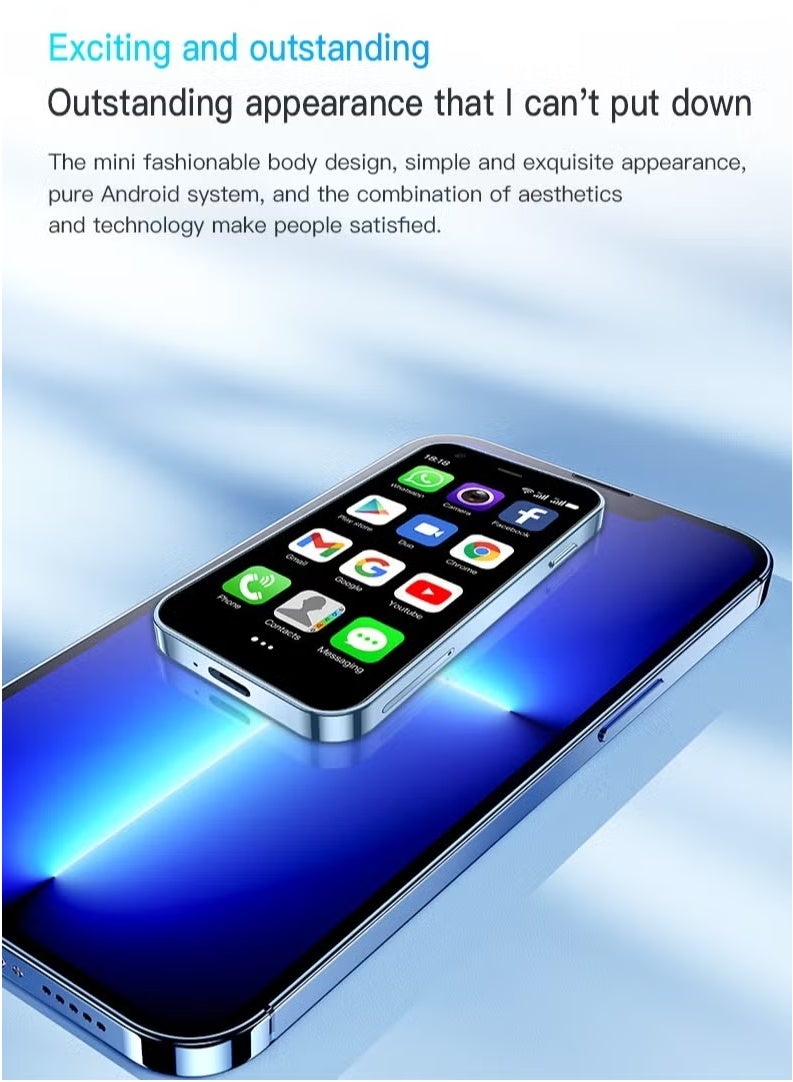 SOYES Super Mini Mobile Phone Android Quad Core Titanium Silver, Mobile Mini Smartphone Ultra Small Pocket Student Children Men and Women（Blue） - Image 4