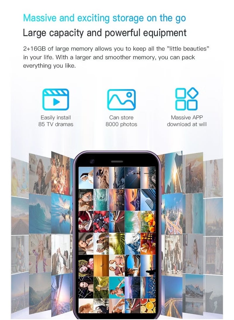 SOYES Super Mini Mobile Phone Android Quad Core Titanium Silver, Mobile Mini Smartphone Ultra Small Pocket Student Children Men and Women（Blue） - Image 5