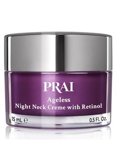 PRAI PRAI Beauty Ageless Throat & Decolletage Night Creme | Neck Firming Cream For Overnight Use | Cruelty & Paraben-Free Neck Tightening Cream with Retinol | Neck Cream for Tightening and Firming | 0.5 Oz 