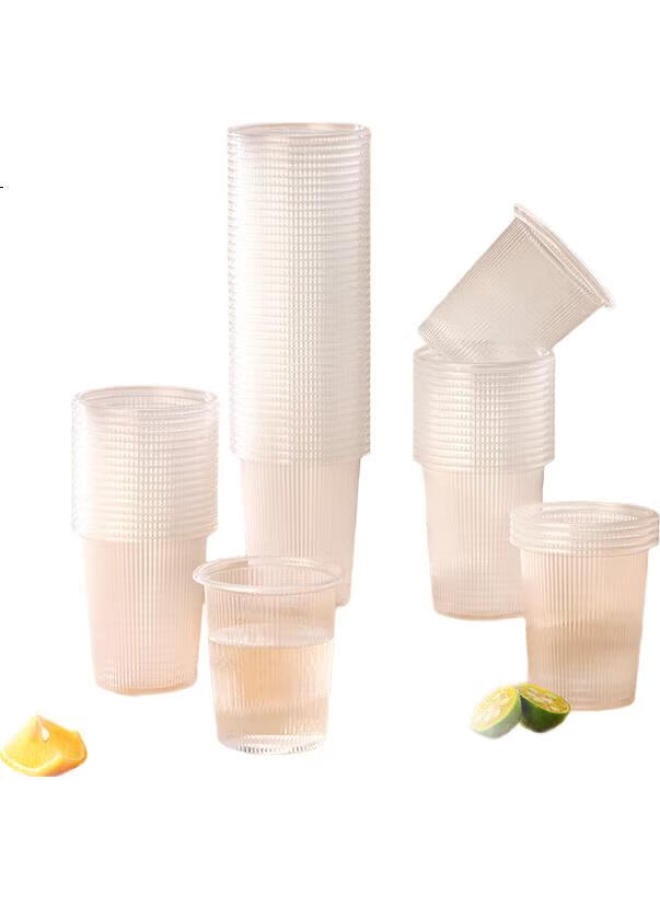JD.com Jd Jingzao Disposable Plastic Cups, Food-Grade Thickened Beverage And Juice Cups, Plastic Water Cups 190Ml [80 Pieces] - Image 1