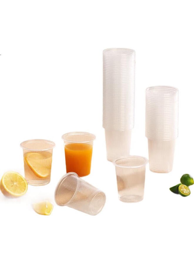 JD.com Jd Jingzao Disposable Plastic Cups, Food-Grade Thickened Beverage And Juice Cups, Plastic Water Cups 190Ml [80 Pieces] - Image 2