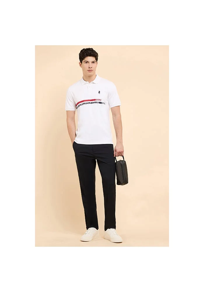 أر أند بي Printed Polo T-Shirt with Short Sleeves