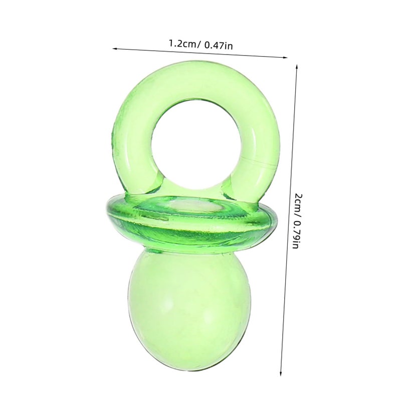 Green Mini Acrylic Pacifier Ornaments for Baby Shower Party Favors - Image 3