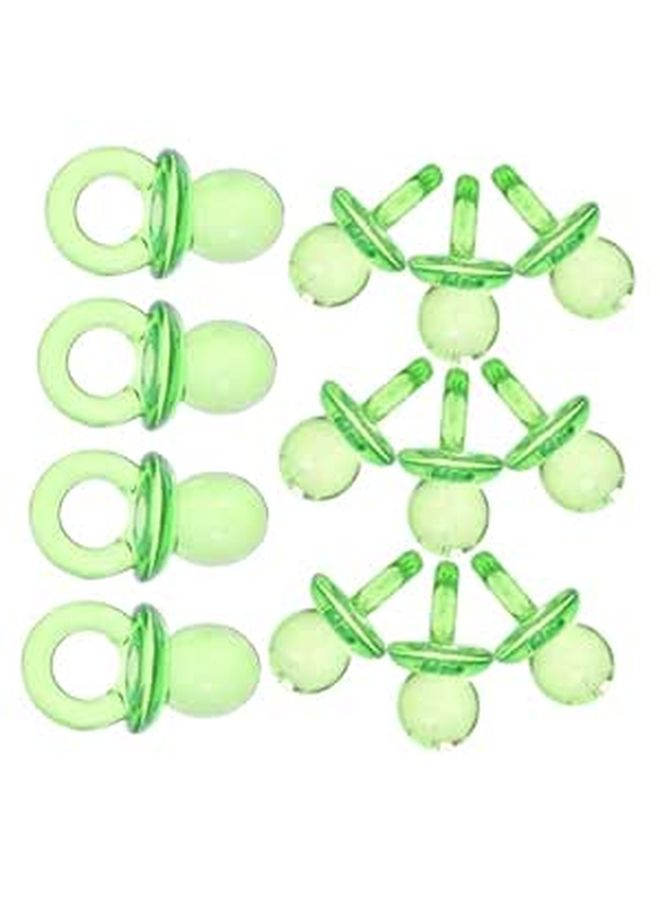Green Mini Acrylic Pacifier Ornaments for Baby Shower Party Favors - Image 1