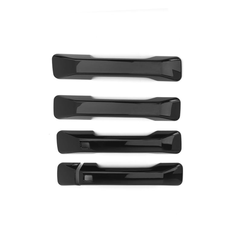 JUIVEEL ABS Car Exterior Door Handle Cover Set Outside Door Handle Cover Compatible with Hyundai Santa FE 2024 AccessoriesTouch Version Gloss Black Style