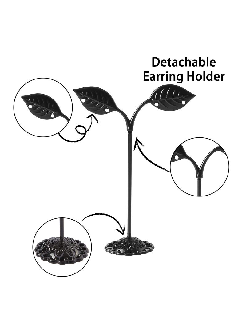 KASTWAVE Black Earring Holder, Detachable Metal Earring Display Stand, Storage Rack for Photography, Jewelry Props Show - Image 3