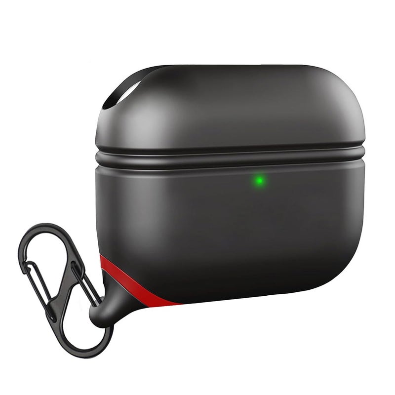 KACA Waterproof Case for AirPods Pro, High Drop Protection, Wireless Charging Compatible, One-Piece Design - Black - Image 5
