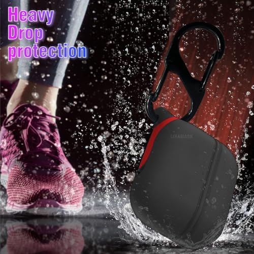 KACA Waterproof Case for AirPods Pro, High Drop Protection, Wireless Charging Compatible, One-Piece Design - Black - Image 2