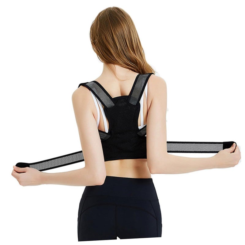 Men S M Black Back Posture Corrector Brace For Hunchback Prevention - Image 5
