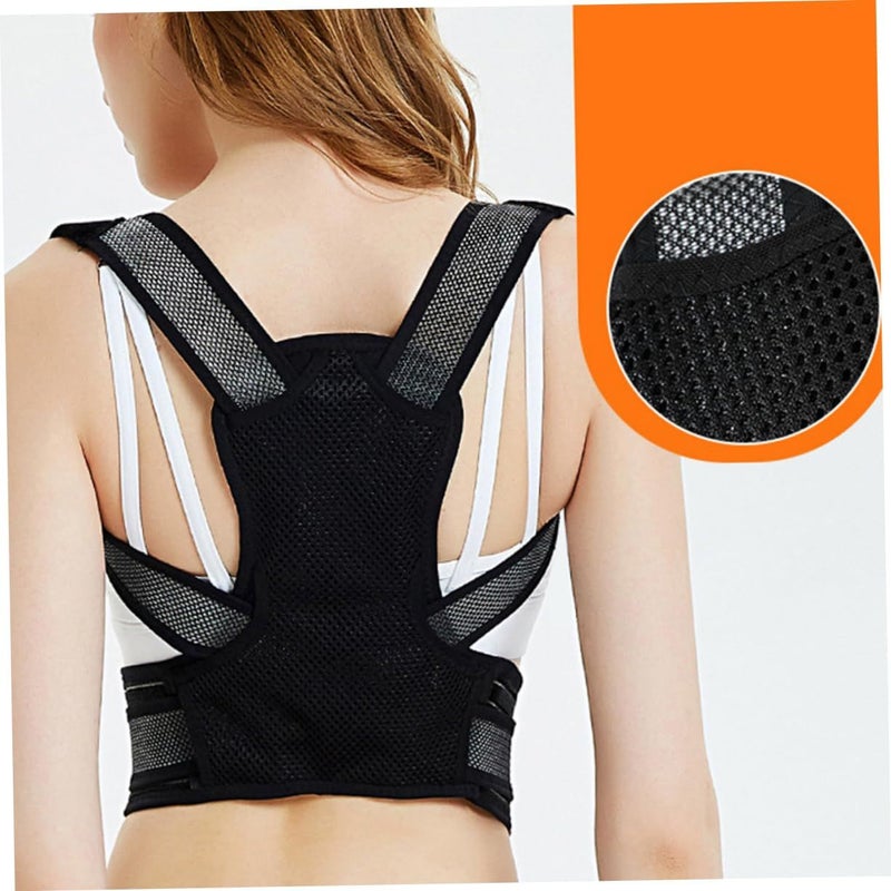 Men S M Black Back Posture Corrector Brace For Hunchback Prevention - Image 4