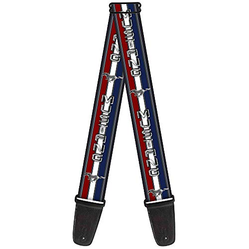 Buckle Down Buckle-Down Guitar Strap - Mustang/Text w/Tri-Bar Stripe - 2" Wide - 29-54" Length - Image 1