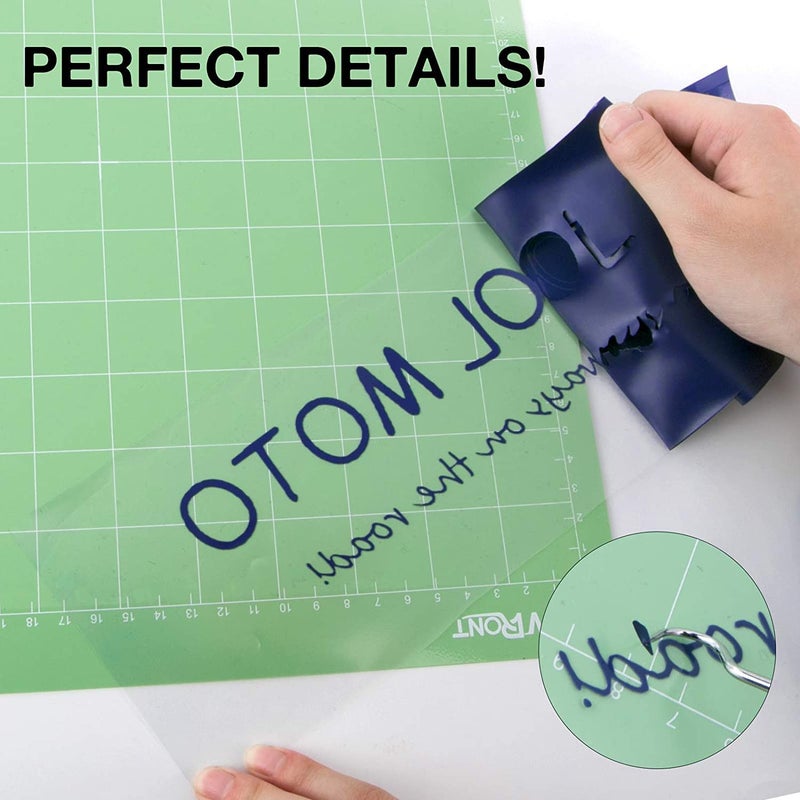 HTVRONT HTV Vinyl Rolls Heat Transfer Vinyl - 12" x 8ft Dark Blue HTV Vinyl for Shirts, Iron on Vinyl for All Cutter Machine - Easy to Cut & Weed for Heat Transfer Design (Dark Blue) - Image 4