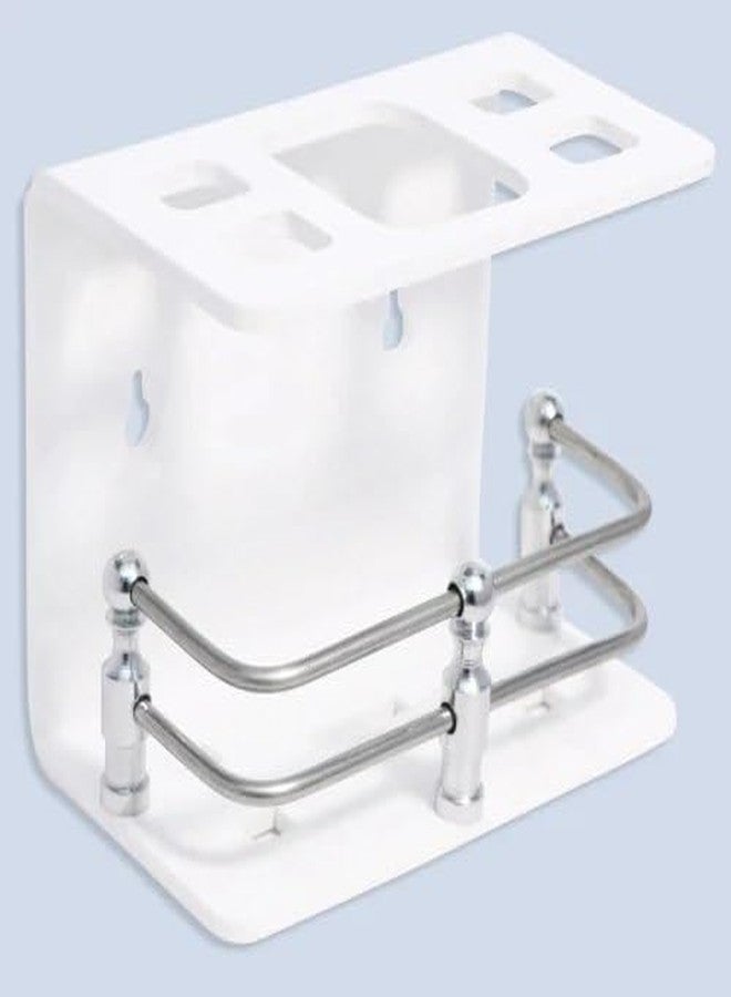 Zurity Acrylic Toothbrush Holder & Tumbler Stand (White) | Premium Bathroom Organizer for Toothbrush, Toothpaste & Rinsing Cup | Durable, Waterproof & Easy-Clean Countertop Bathroom Accessories - Image 2