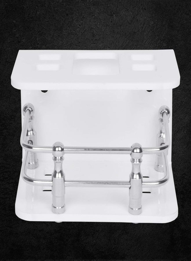 Zurity Acrylic Toothbrush Holder & Tumbler Stand (White) | Premium Bathroom Organizer for Toothbrush, Toothpaste & Rinsing Cup | Durable, Waterproof & Easy-Clean Countertop Bathroom Accessories - Image 3