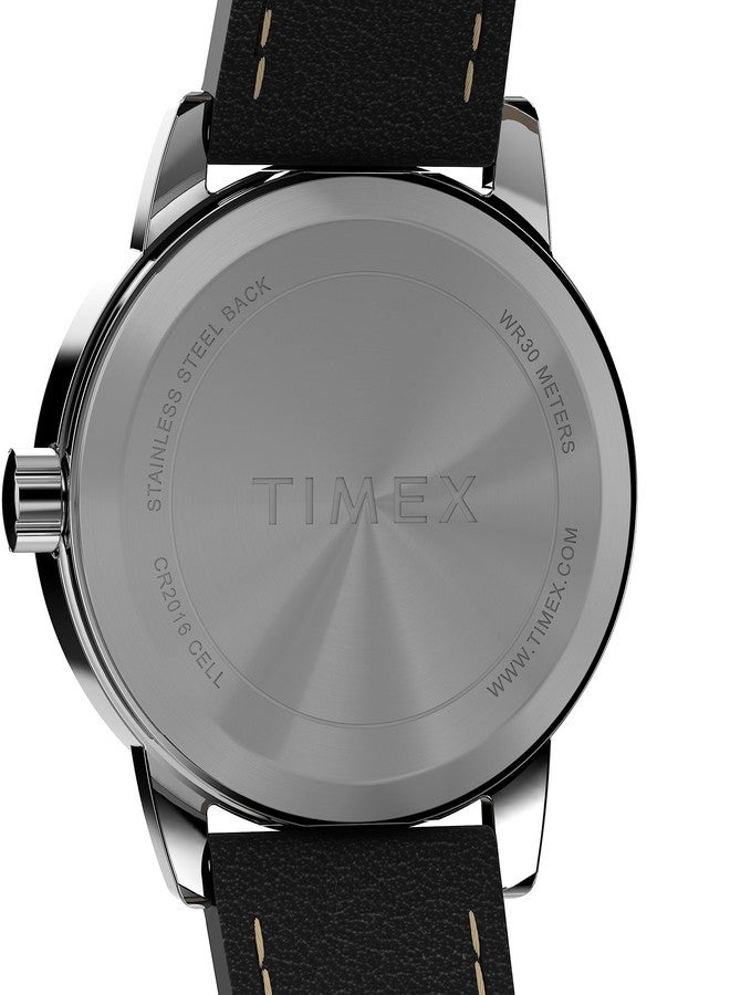 Timex Womens Easy Reader Silver-tone Case with Black Sustainable Strap and White Dial TW2V75300 - Image 3