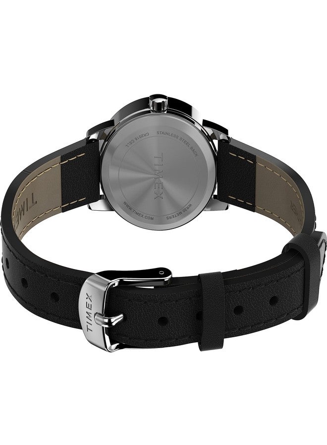 Timex Womens Easy Reader Silver-tone Case with Black Sustainable Strap and White Dial TW2V75300 - Image 2